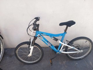 Bicicleta Montagna Blu Doppia Sospensione
