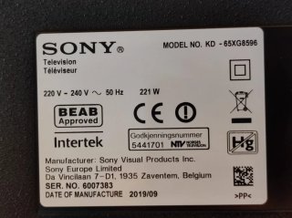 TELEVISION SONY 65" SMART.TV PERFECTA CON GARANTIA