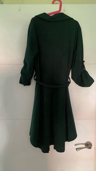 Vestido verde camisero con cinturón M