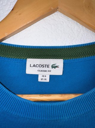 Sudadera Lacoste Azul Logo Cocodrilo