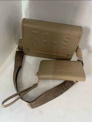 Conjunto bolso y cartera Tous blanco