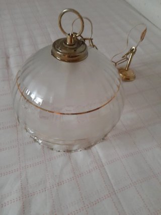 Farol colgante cristal dorado