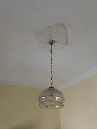 Farol colgante cristal dorado