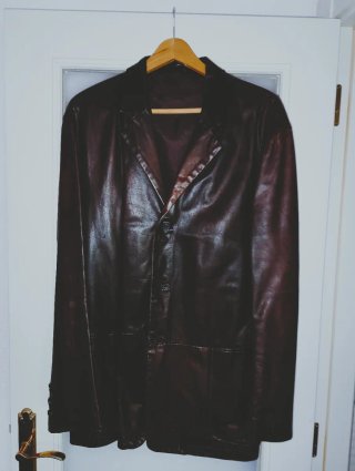 Chaquetón de piel hombre tres cuartos