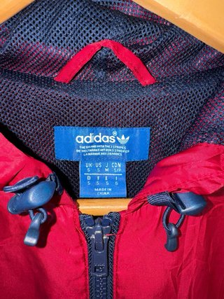 Cortavientos Adidas Originals Vintage Rojo/Azul