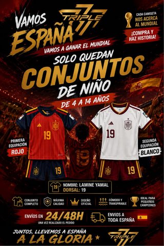 🇪🇸 Conjunto España Niño | Tallas 4-14 |Ultimo stock