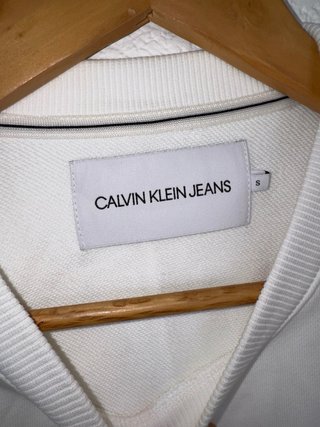 Sudadera Calvin Klein Jeans Blanca Logo CK