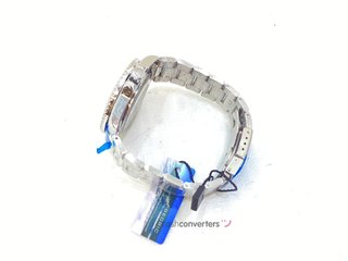 reloj pulsera caballero fredric electrochron dual time sport s.steel 3016