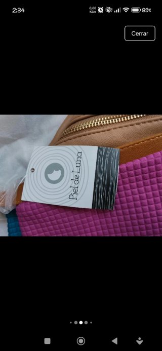 Bolso Piel Luna Bicolor Azul/Rosa