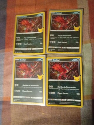 4 Cartas Pokémon Yveltal Holo