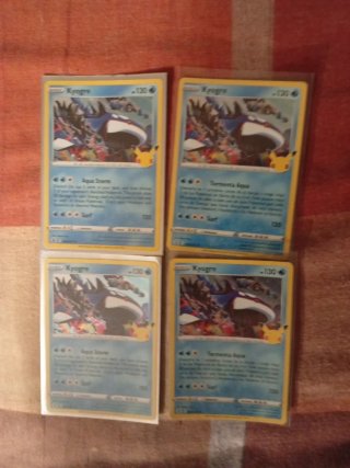 4 Cartas Pokémon Kyogre Holo