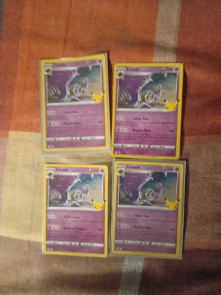 4 Cartas Pokémon Lunala Holo