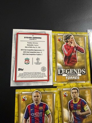 Lote 6 cromos Legends Topps UEFA Champions League