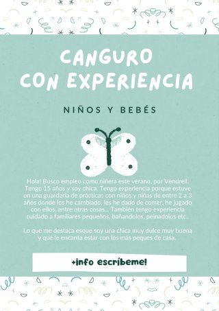 NIÑERA CON EXPERIENCIA