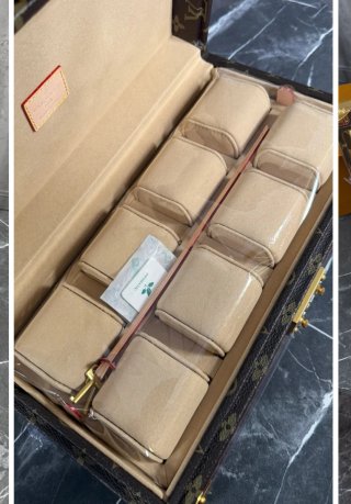 Caja LV Marrón para 8 Relojes