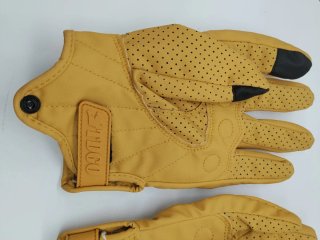 Guantes Moto Piel Amarillos TDGO Clásicos