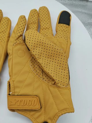 Guantes Moto Piel Amarillos TDGO Clásicos