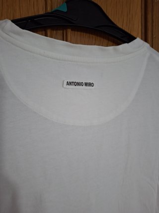 Camiseta hombre Antonio Miró. Talla XL. Blanca.