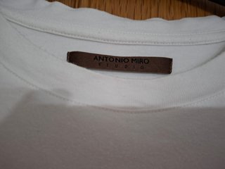Camiseta hombre Antonio Miró. Talla XL. Blanca.