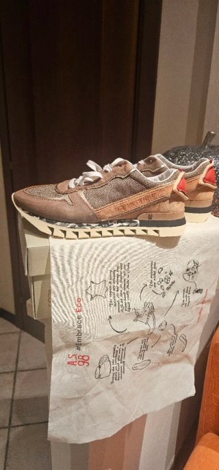 Scarpe A.S.98 Uomo Oro e Rosso