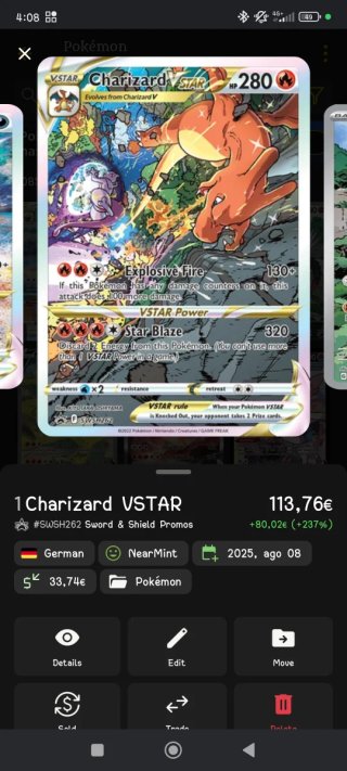 Carta Pokémon Charizard VSTAR SWSH262