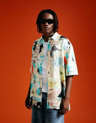 Camisa Estampada Jean-Michel Basquiat Bershka M