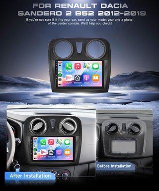 Radio Android 15 2GB+64GB Dacia Sandero 2