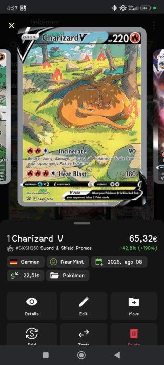 Charizard V SWSH260 Carta Pokémon