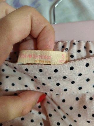 Falda corta lunares rosa