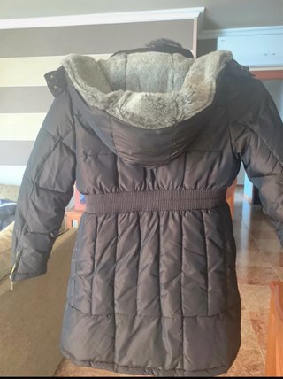 Chaquetón azul con cinturón