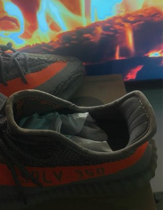 Adidas Yeezy Boost 350 Gris Naranja