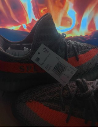 Adidas Yeezy Boost 350 Gris Naranja