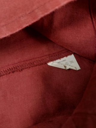 Camicia Smanicata Crop in PuroLino Vinaccia