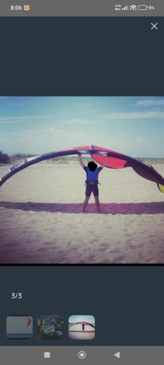 Kite Ozone Edge 19m V8 con barra race