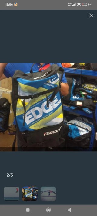 Kite Ozone Edge 19m V8 con barra race