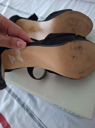 Sandalias de tacón negras