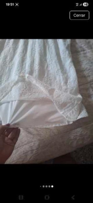 Vestido blanco con encaje