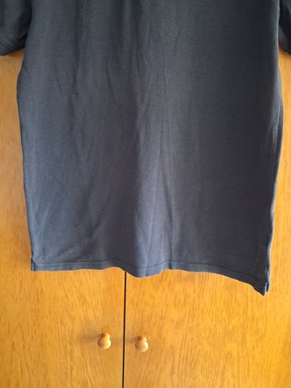 Polo manga corta Zara azul marino con cuello mao
