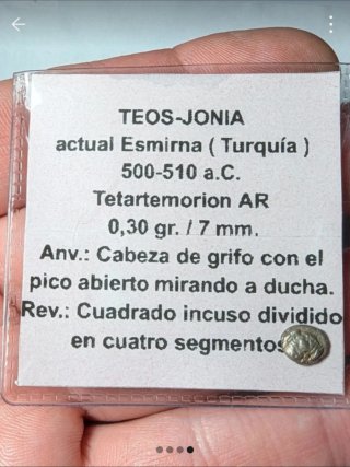 Tetartemorion Teos ( Jonia ) 510-500 a.C.