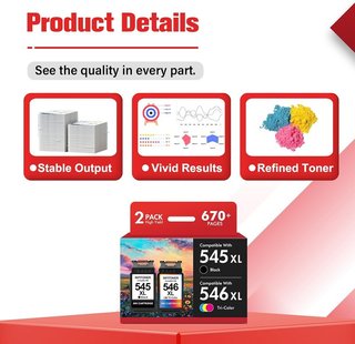 INFITONER 545XL 546XL Pack Canon Pixma TS3355
