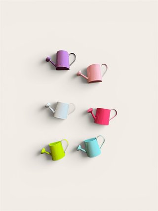 6 Regaderas Mini Decorativas con iman metálicas