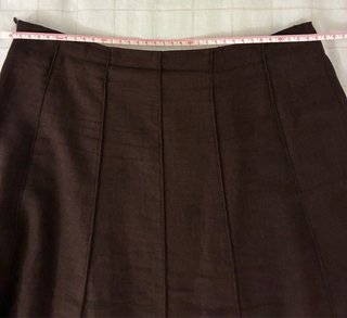 Falda Zara lino marrón