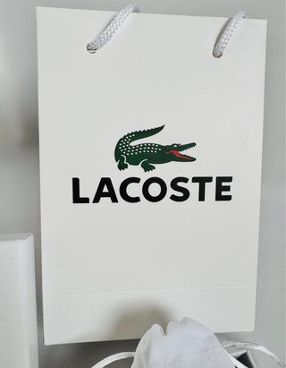 Pulsera Lacoste Plateado Stencil NUEVA