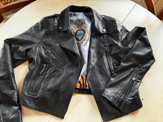 Chaqueta Philipp Plein Negra Piel