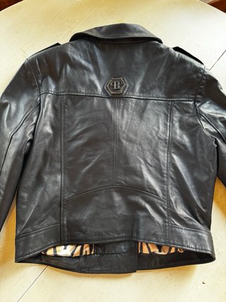 Chaqueta Philipp Plein Negra Piel