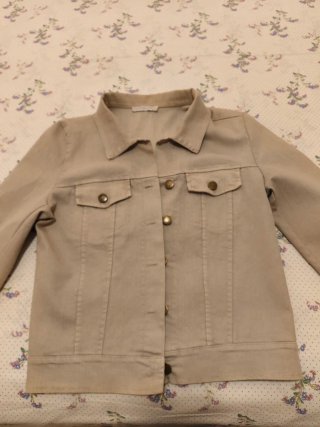 Cazadora vaquera beige oscuro