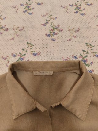 Cazadora vaquera beige oscuro