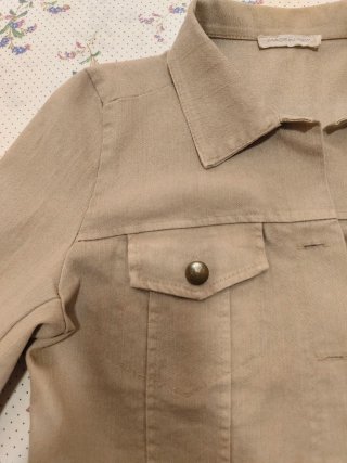 Cazadora vaquera beige oscuro