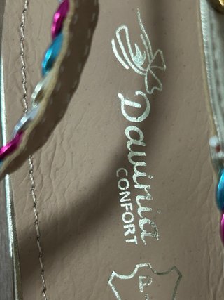Sandalias Davinia Talla 38 Doradas Multicolor