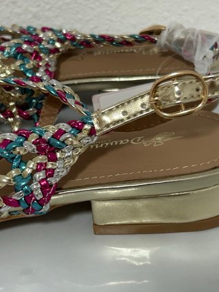 Sandalias Davinia Talla 38 Doradas Multicolor